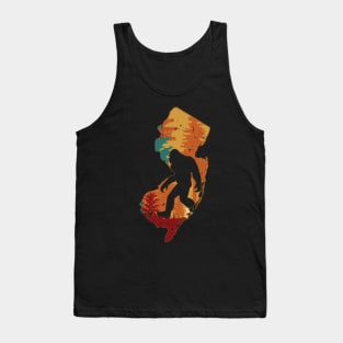 Bigfoot Retro Vintage Sasquatch New Jersey Tank Top